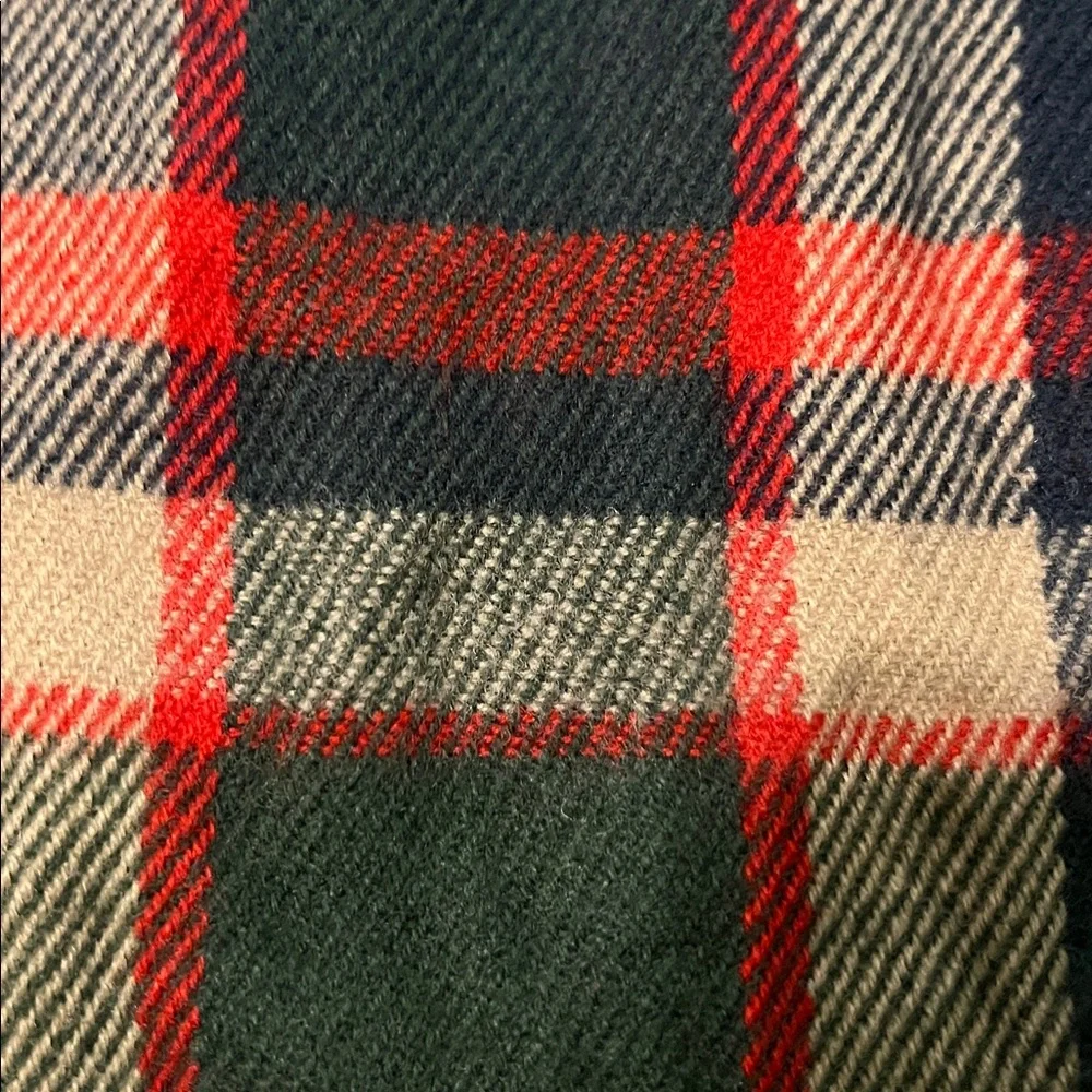 J.Crew Plaid Fringe Scarf One Size Classic Preppy Winter